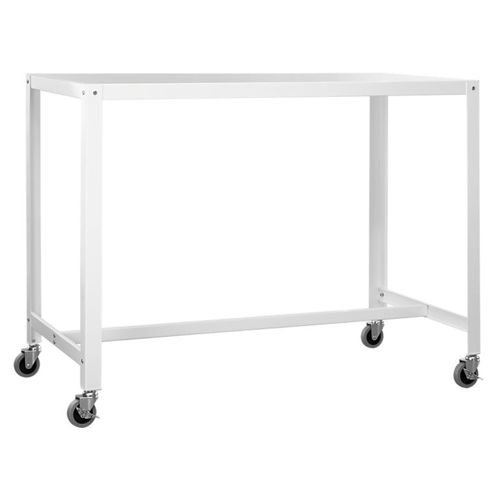 Cb2 go cart 2024 white rolling desk