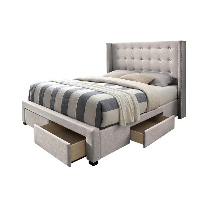 Kerens tufted shop upholstered bed