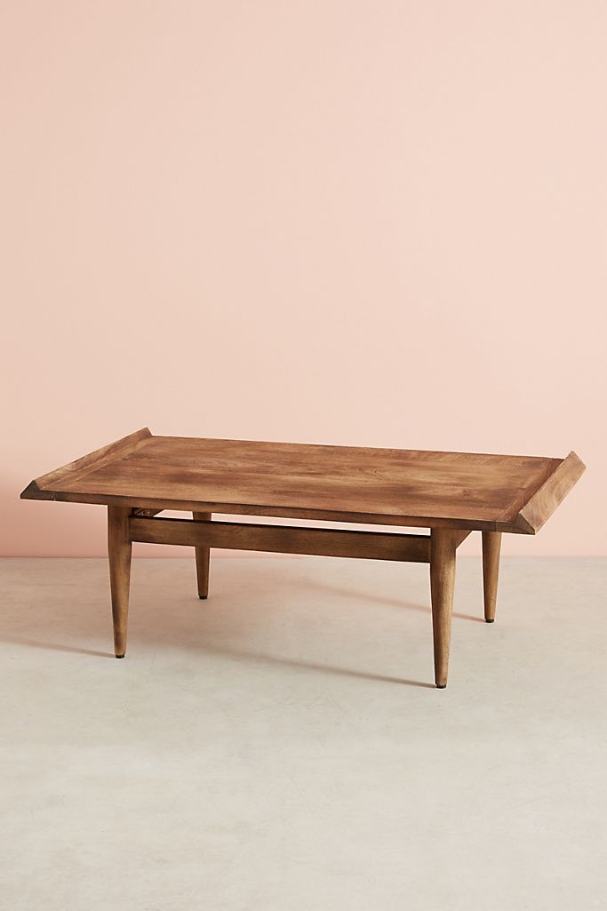Burnished wood coffee table deals