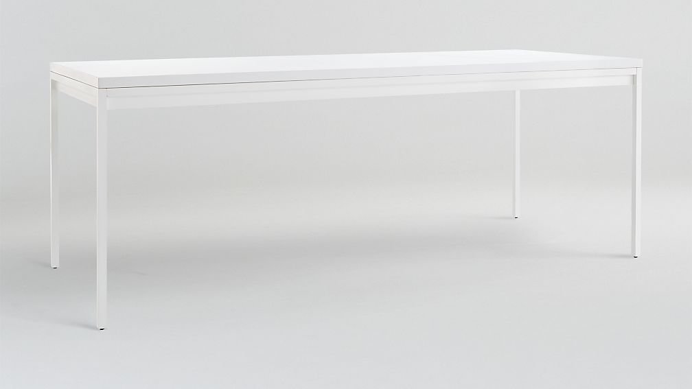 Casement White Solid Surface Dining Table