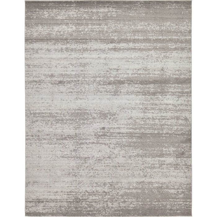 Croslin Abstract Light Gray Area Rug10'x13'