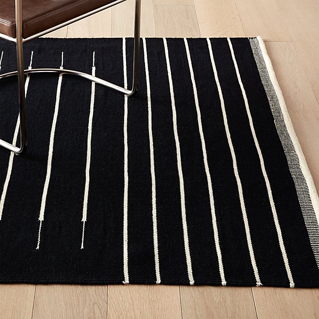 Black With White Stripe Rug8'x10'