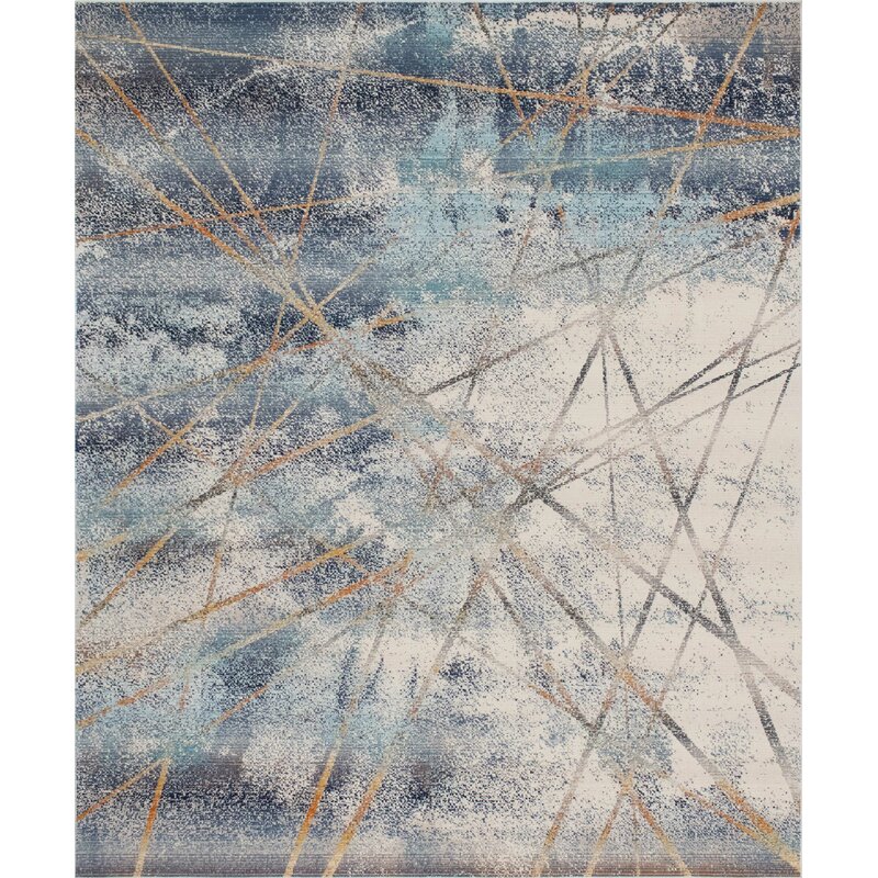 Morvant Low Pile Blue Area Rug