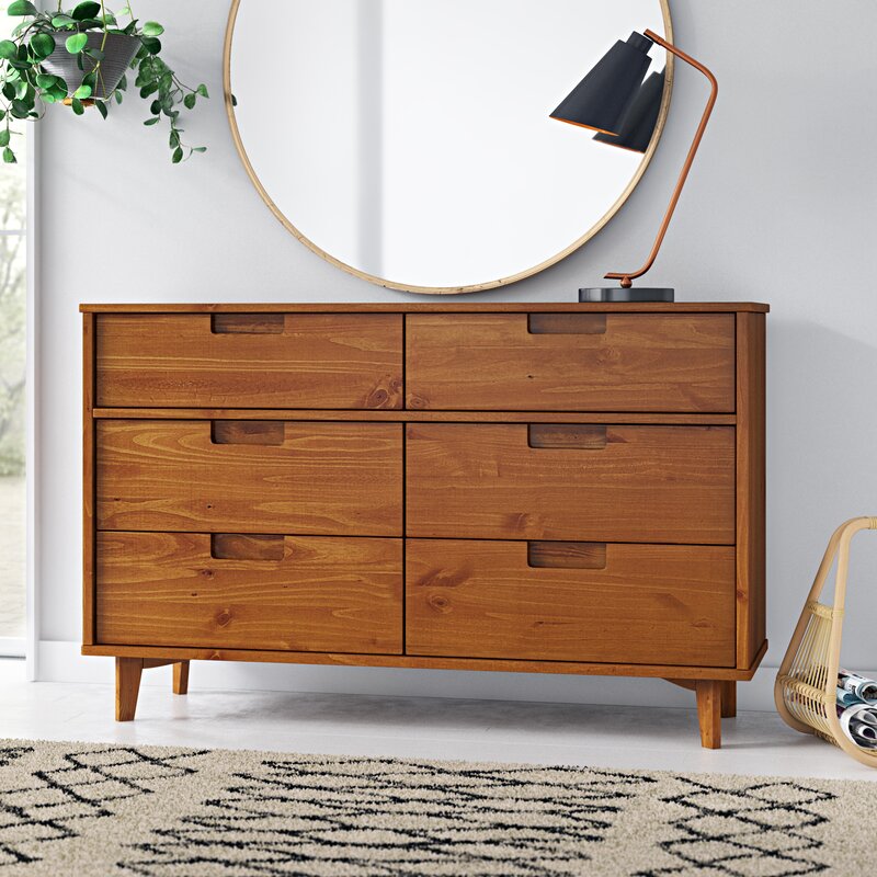 Stephenson groove 6 drawer double dresser deals