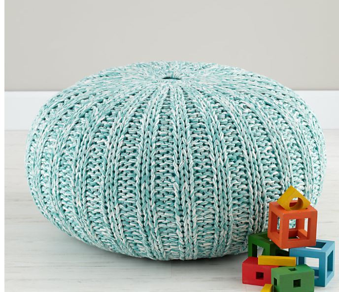 Variegated Aqua Pouf