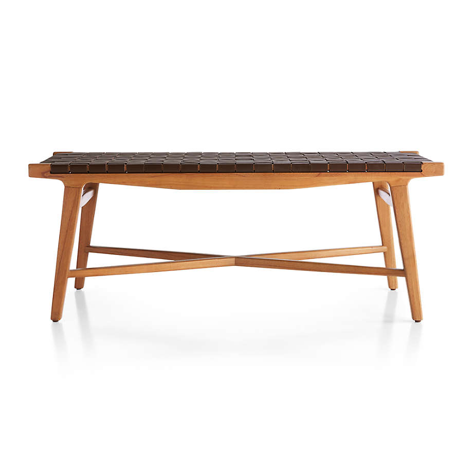 Taj Leather Strap Bench