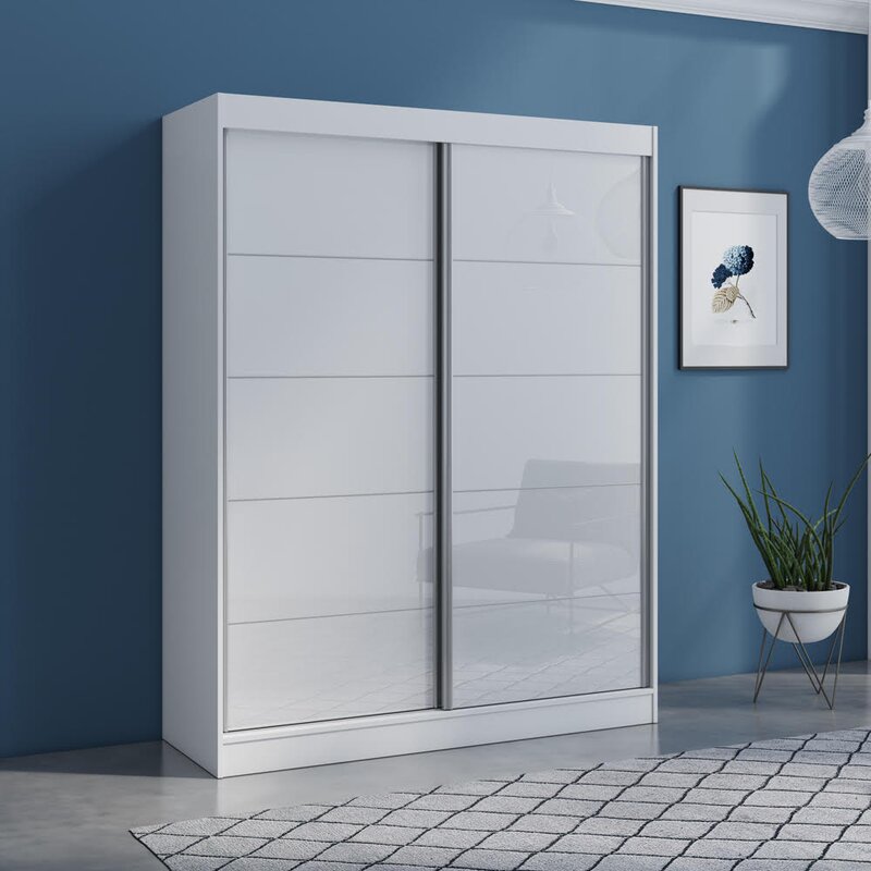 Aria Neillsville 2 Door Modern High Gloss Armoire