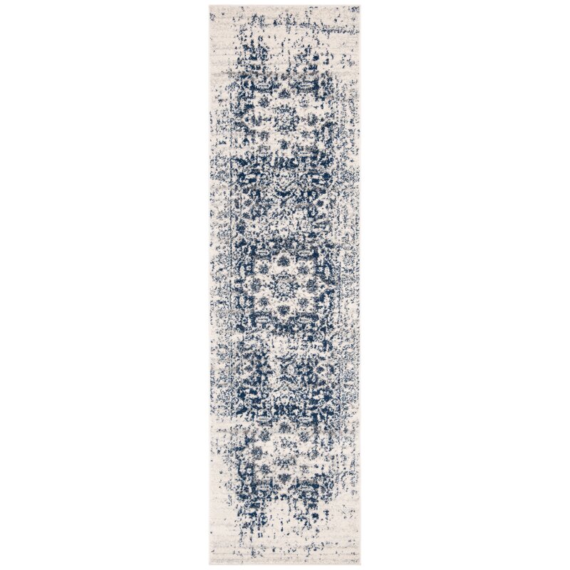 Katie Oriental Cream Navy Area Rug