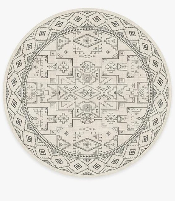 Leelu Black and White Rug8'x8'