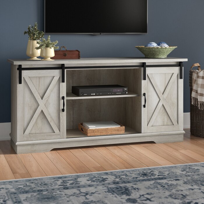 Berene TV Stand for TVs White Oak