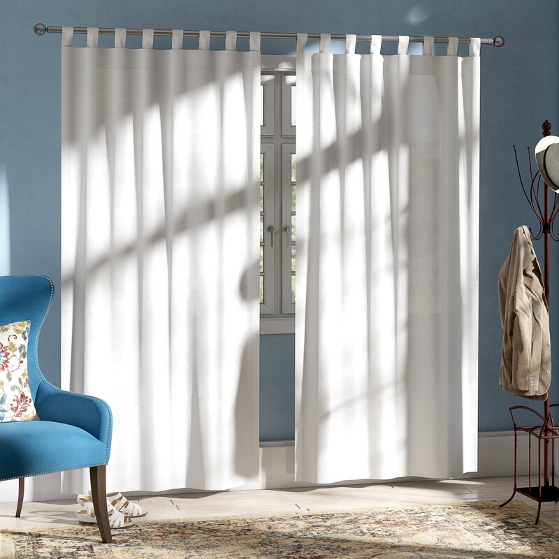 Prattsville Solid Room Darkening Tab Top Curtain Panels