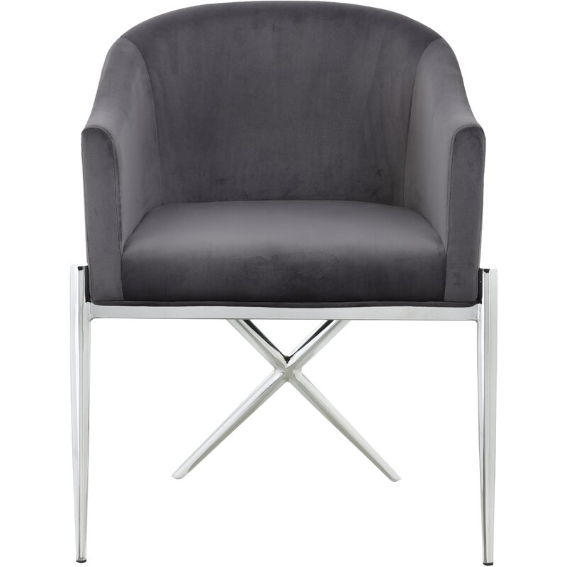 Cesar Velvet Upholstered Arm Chair