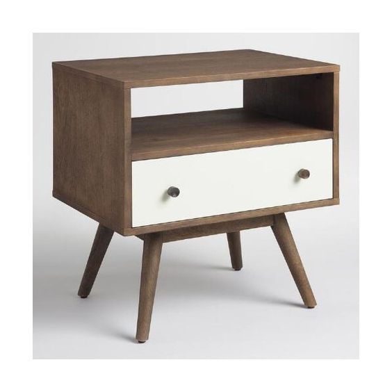 Customers Wood and White Lacquer Accent Table