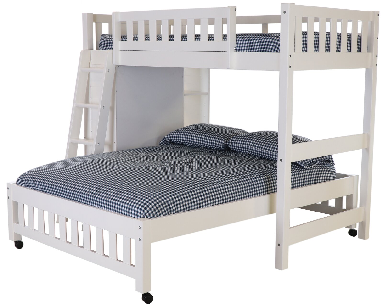Booker Twin Over Full L Shaped Bunk Bed with Shelves