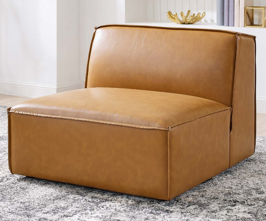 restore 4-piece vegan leather sectional sofa