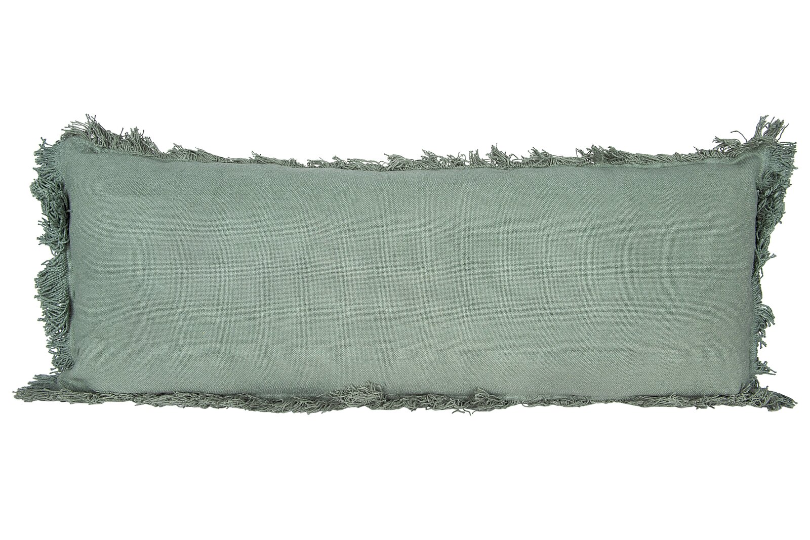 Mootrey with Fringe Cotton Lumbar Pillow