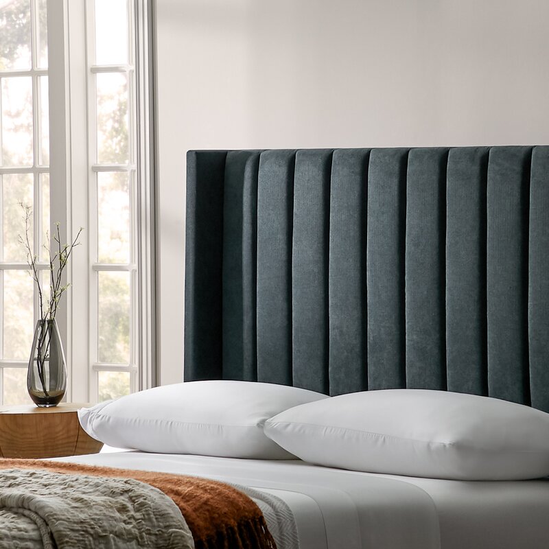 Buron upholstered on sale wingback headboard