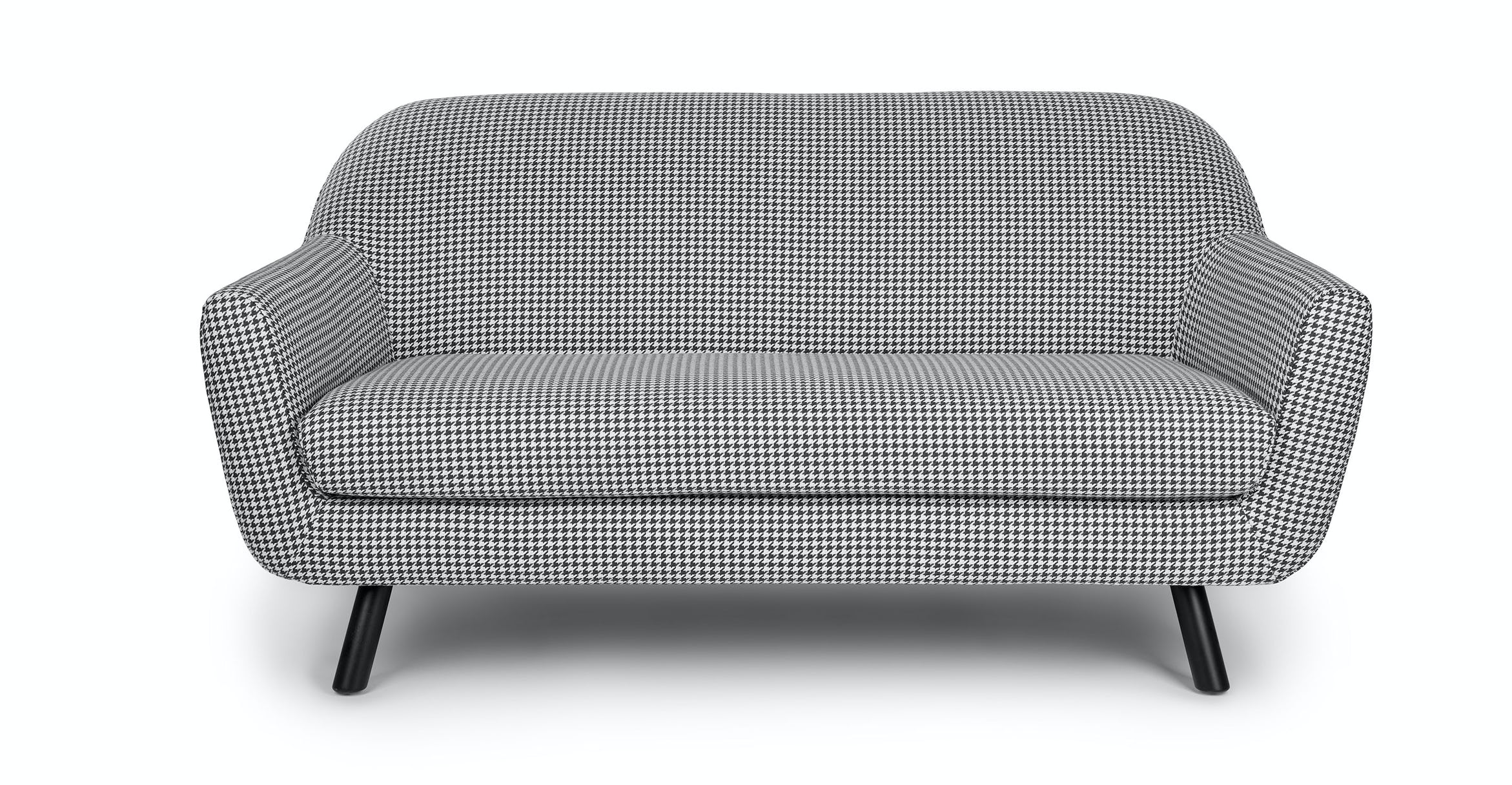 Gabriola Charcoal Ivory Houndstooth Loveseat