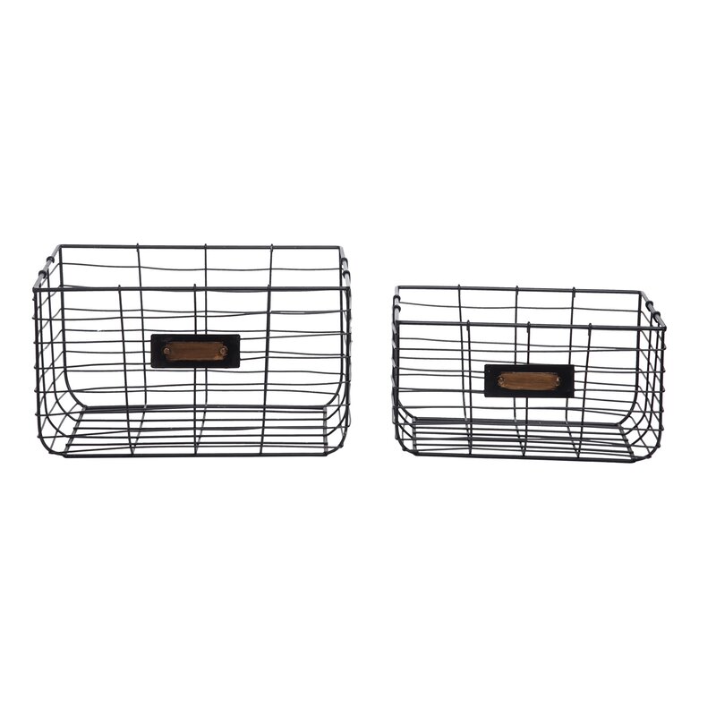 2 Piece Wire small Basket