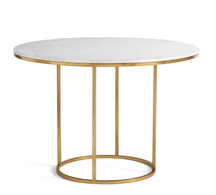 Delaney Round Marble Pedestal Dining Table