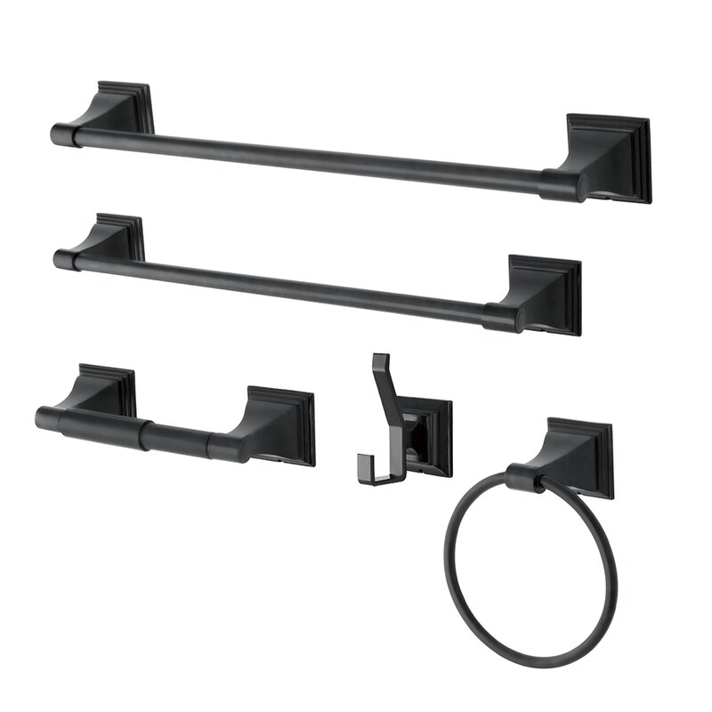 Monarch 5 piece bathroom hardware set