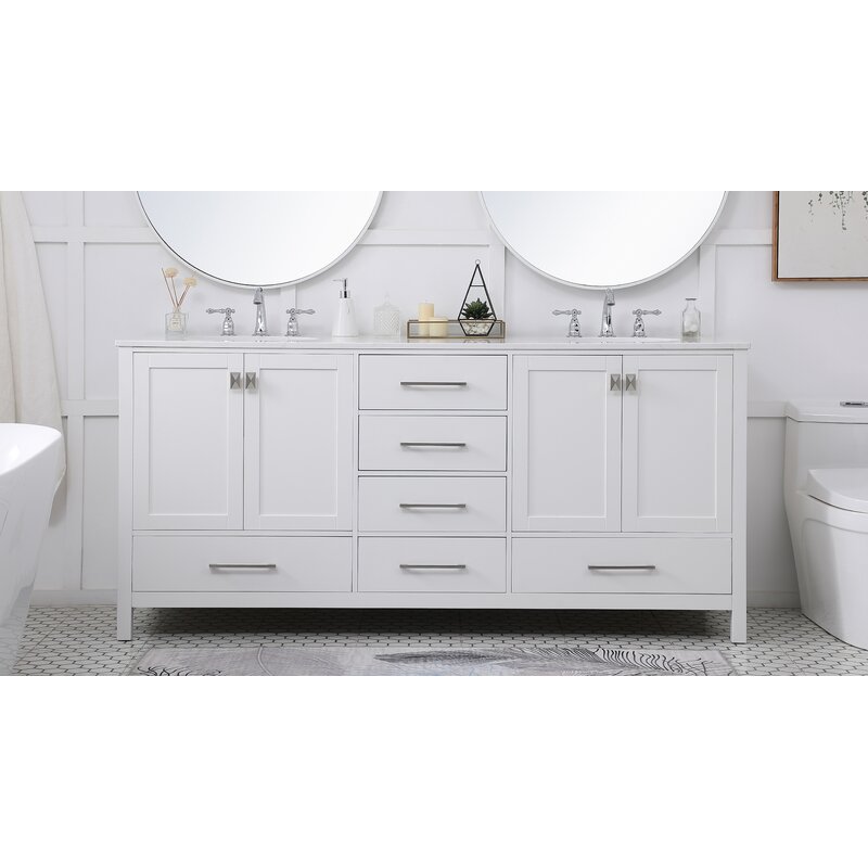 Langford 72 Double Bathroom Vanity Set