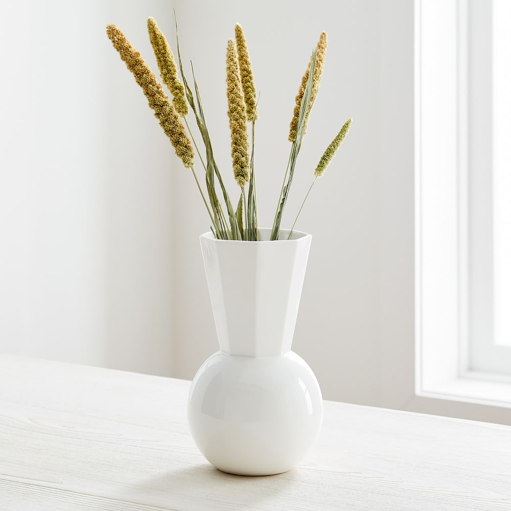 White Porcelain Urn Vases