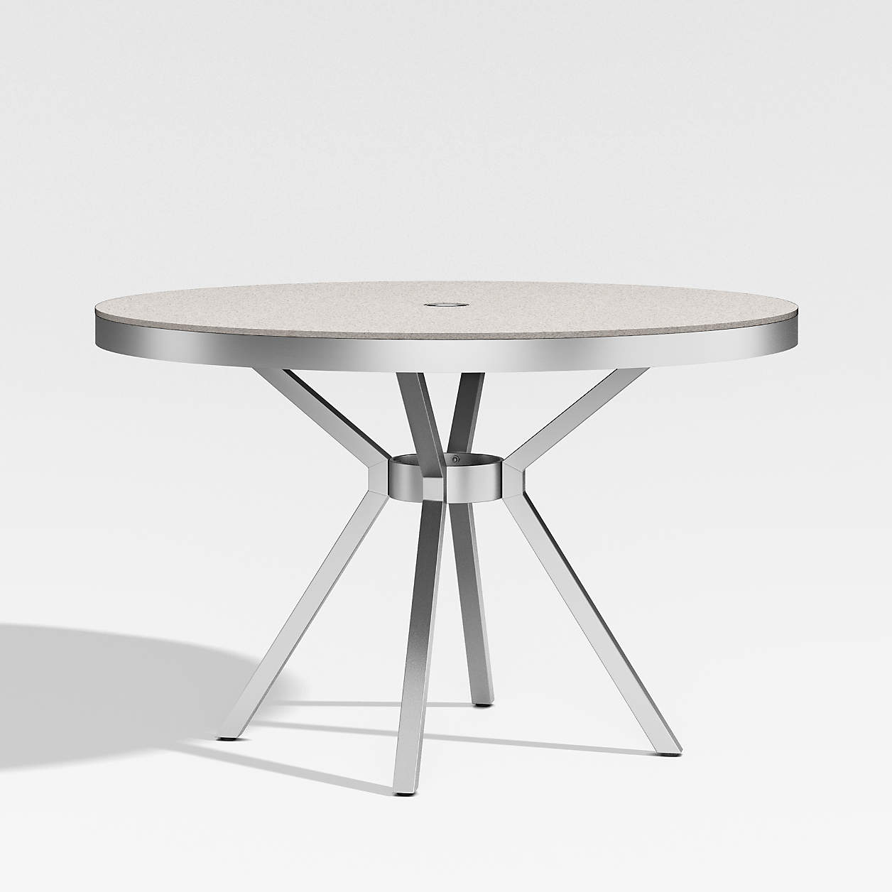 Dune Round Dining Table with Pebbled Glass