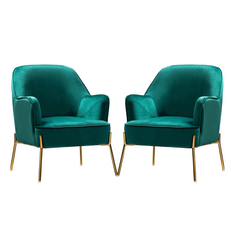 Cleo Wide Velvet Armchair
