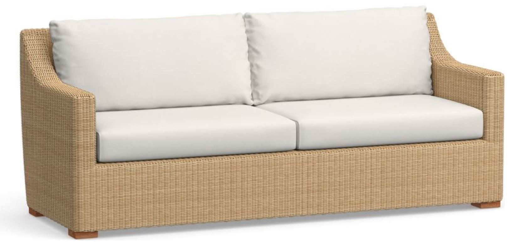 Hampton 78" All Weather Wicker Sofa with Cushion