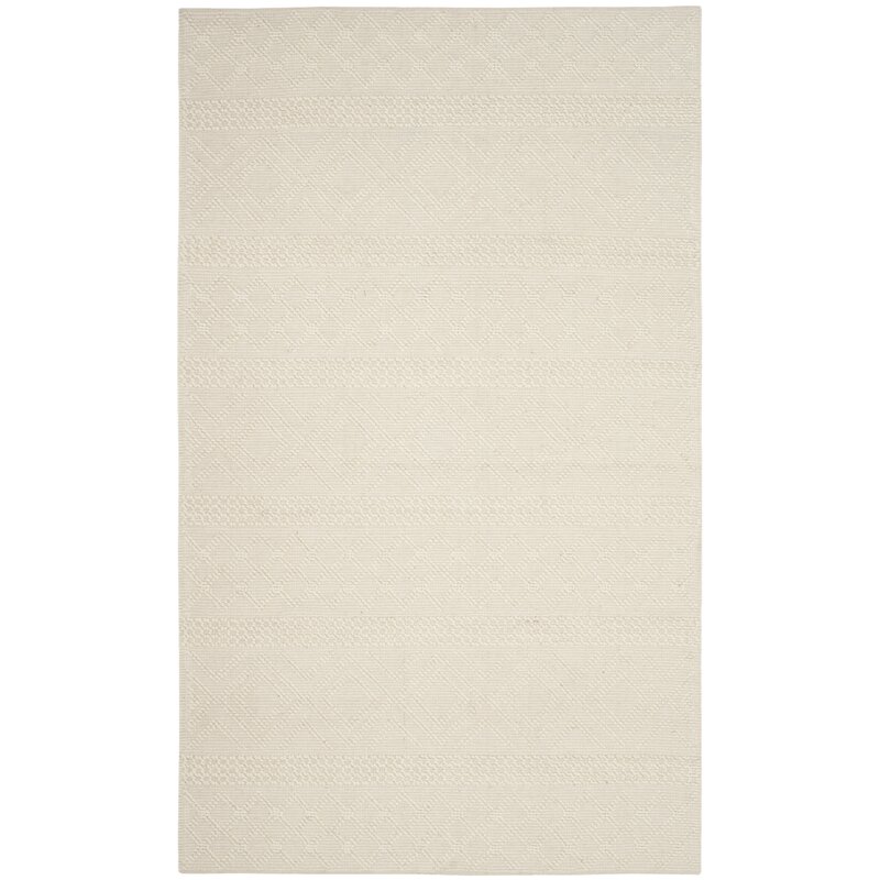 Xamiera Hand Tufted Wool or Cotton Ivory Area Rug10'x14'