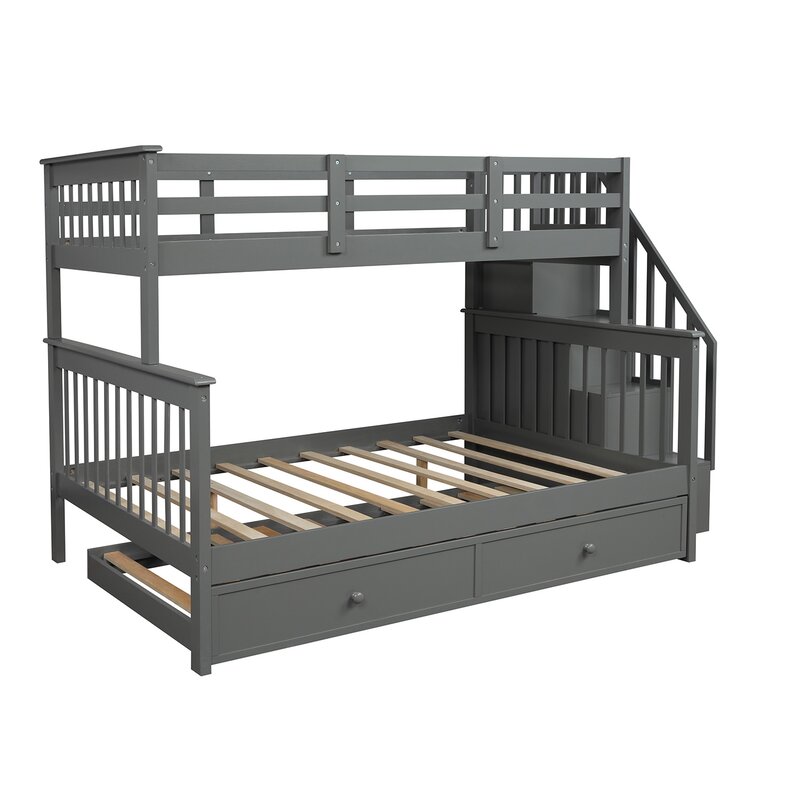ALAINA TWIN OVER FULL SOLID WOOD STANDARD BUNK BED