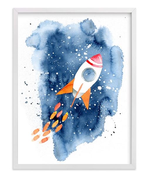 Minted Space Adventure Wall Art by Katrina Pete With Frame 18"x24"