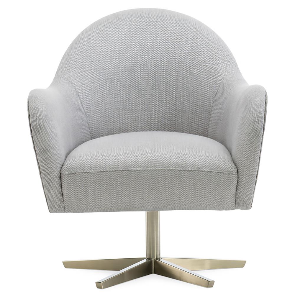 Caracole Verge Modern Grey Swivel Chair