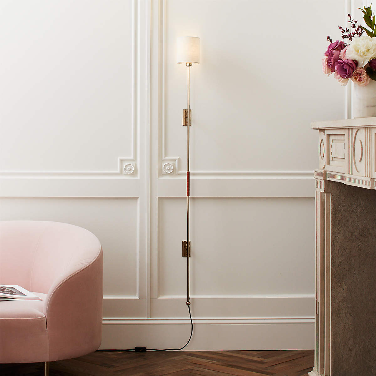 Leggero black pole wall cheap sconce