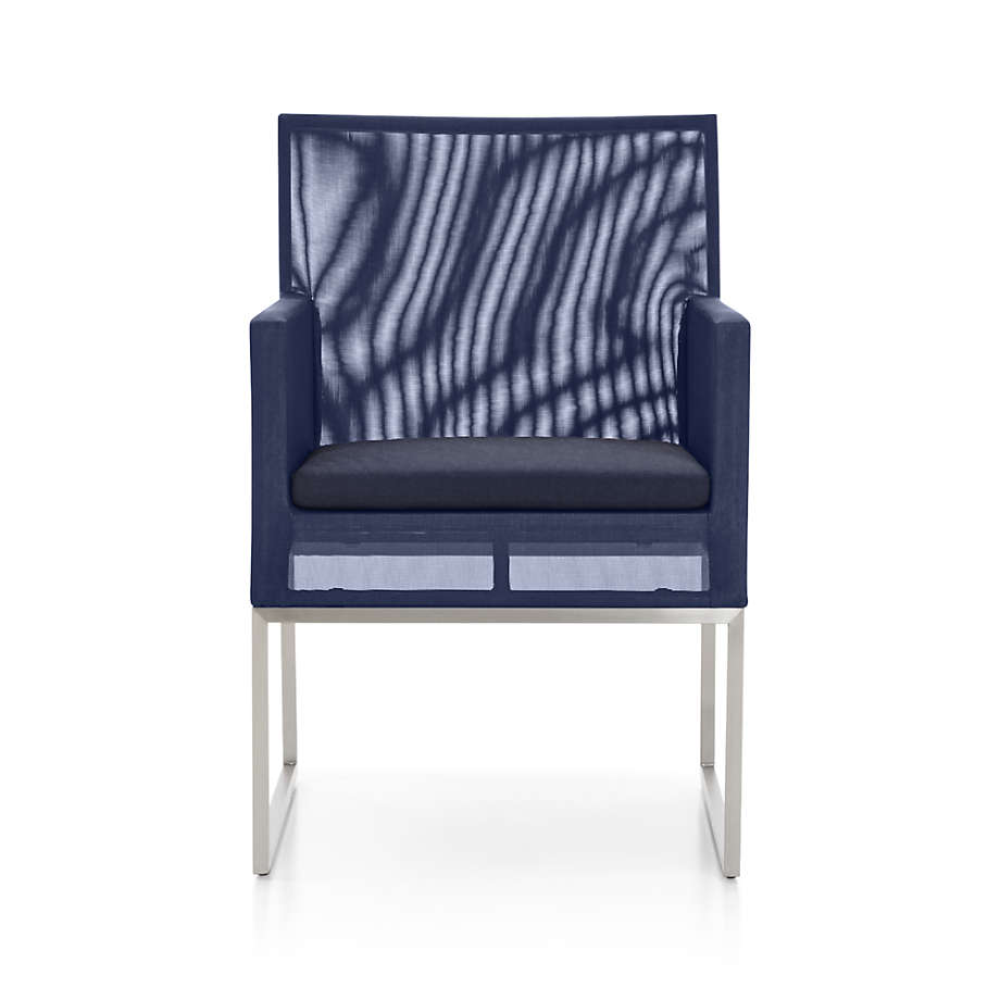 DUNE NAVY DINING CHAIR WITH SUNBRELLA