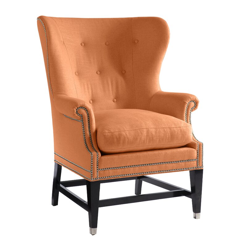FARRINGTON WIDE LINEN WINGBACK CHAIR
