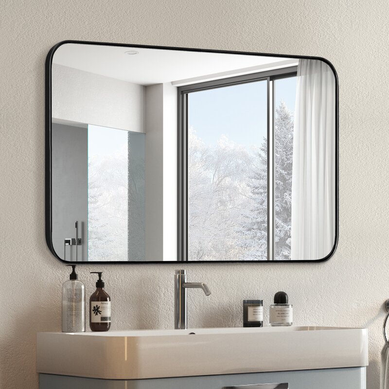 MATTE BLACK INMAN ACCENT MIRROR