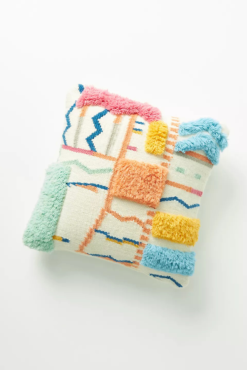 HAND TUFTED ABSTRACT PILLOW With Insert