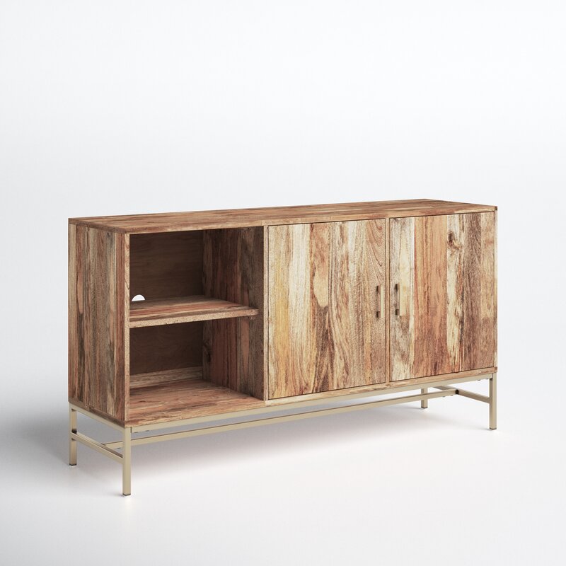 Cleary Solid Mango Wood TV Stand