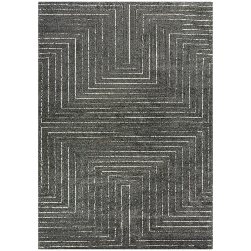 Joyce Geometric Charcoal Area Rug