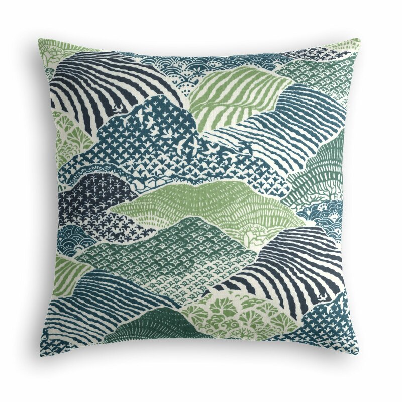 Hillside Square Cotton Pillow Cover with insert