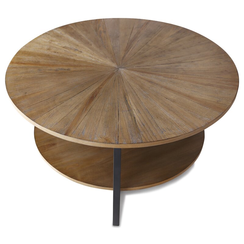 17 Stories Round Coffee Table With Storage