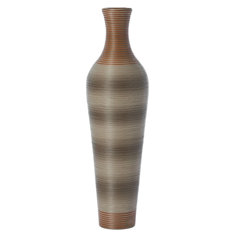 27.5 Wood Floor Vase