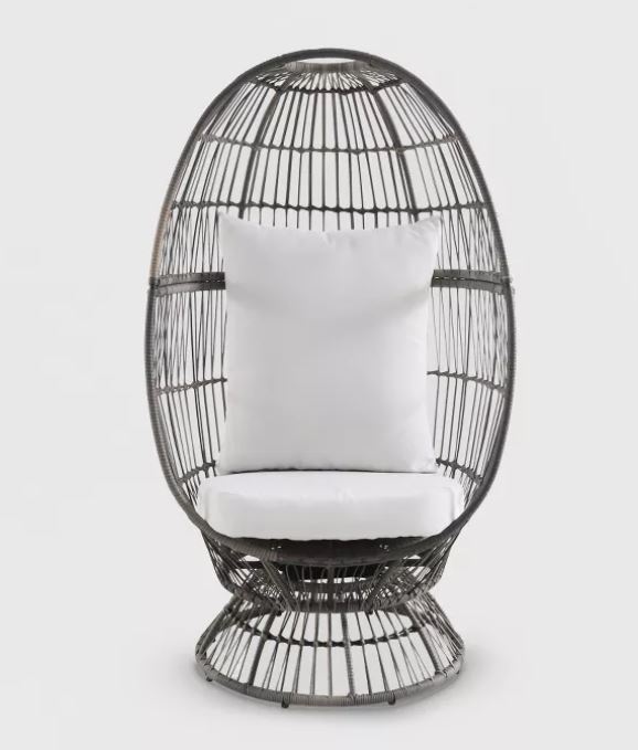 Latigo Swivel Patio Egg Chair Brown