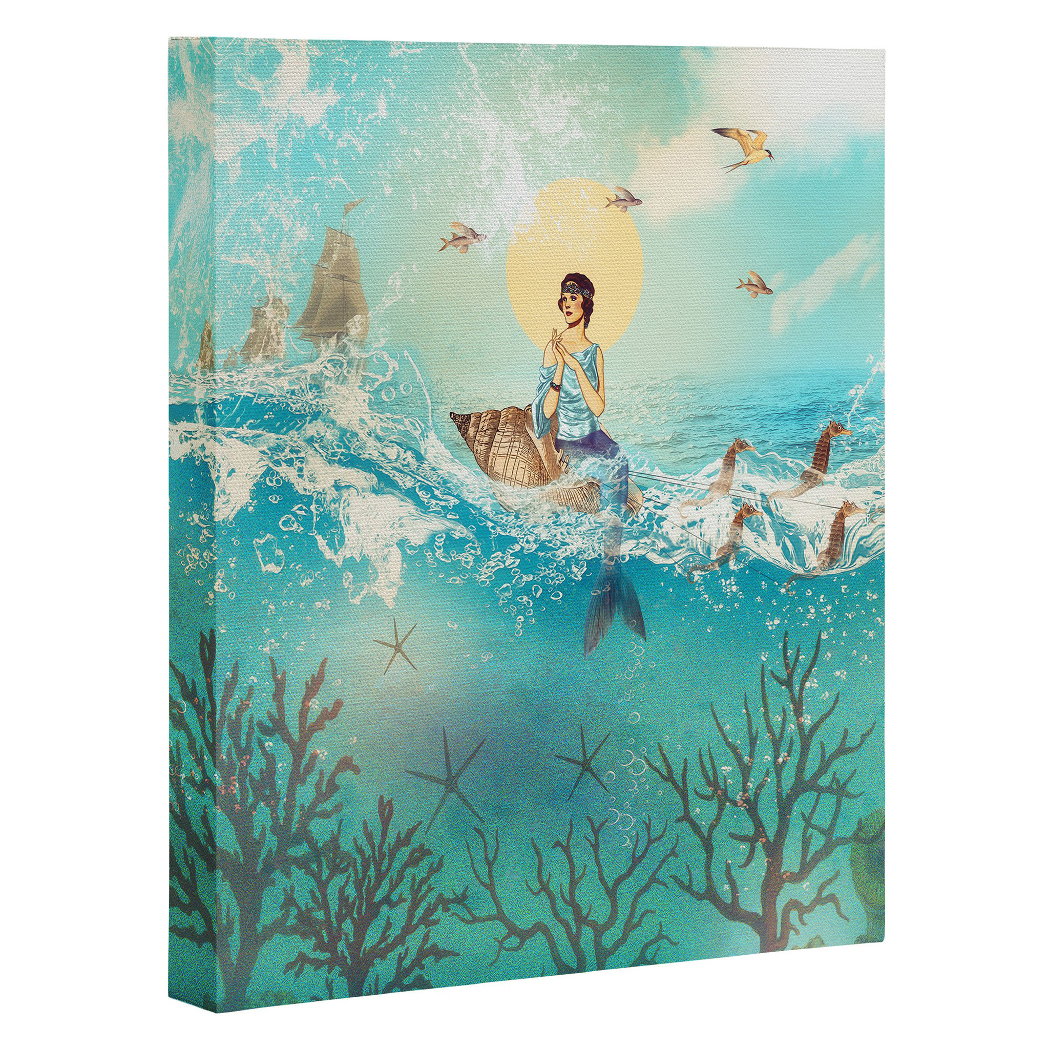 THE QUEEN MERMAID Art Canvas unframed