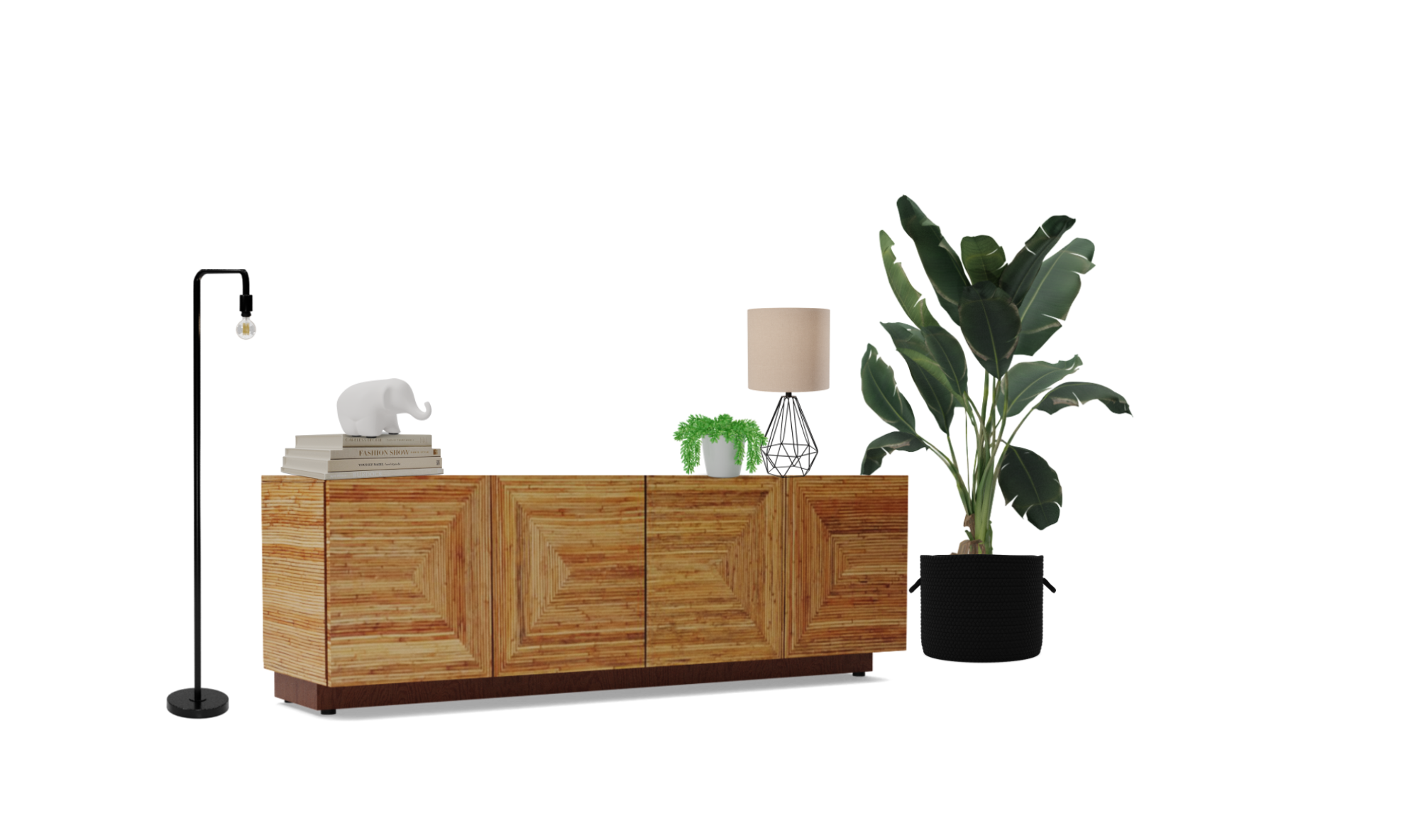 Contemporary industrial media Console Spacejoy