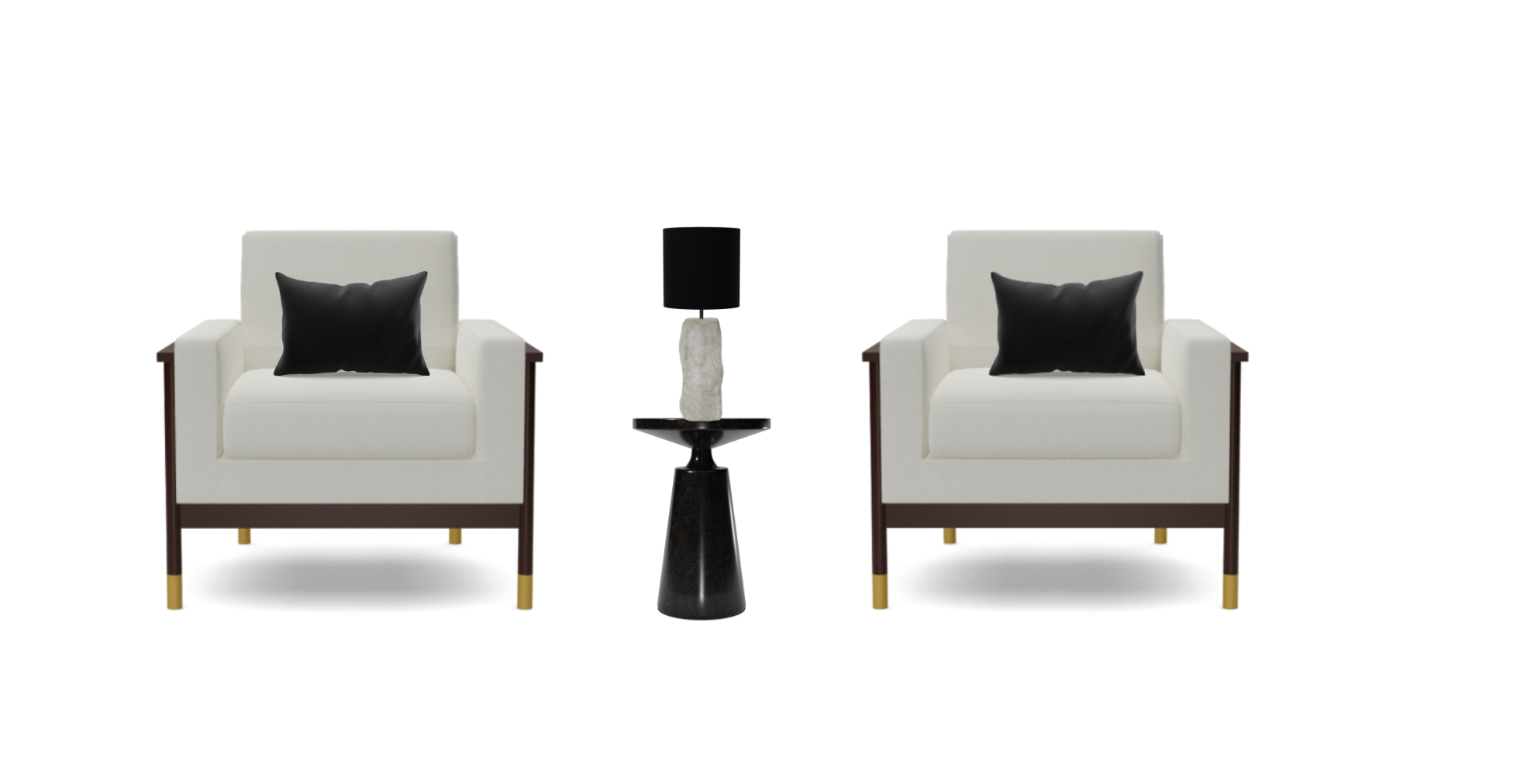 Modern Monochromatic Accent Seating Spacejoy