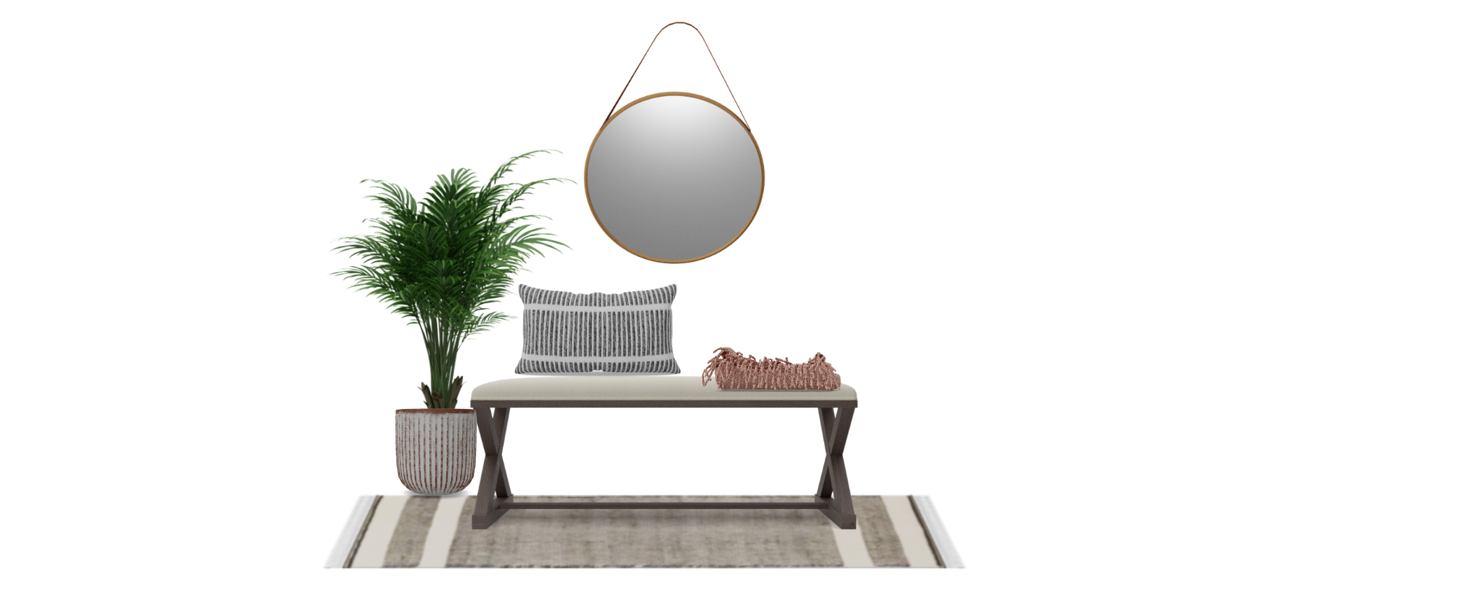 Traditional entryway corner mirror accent Spacejoy