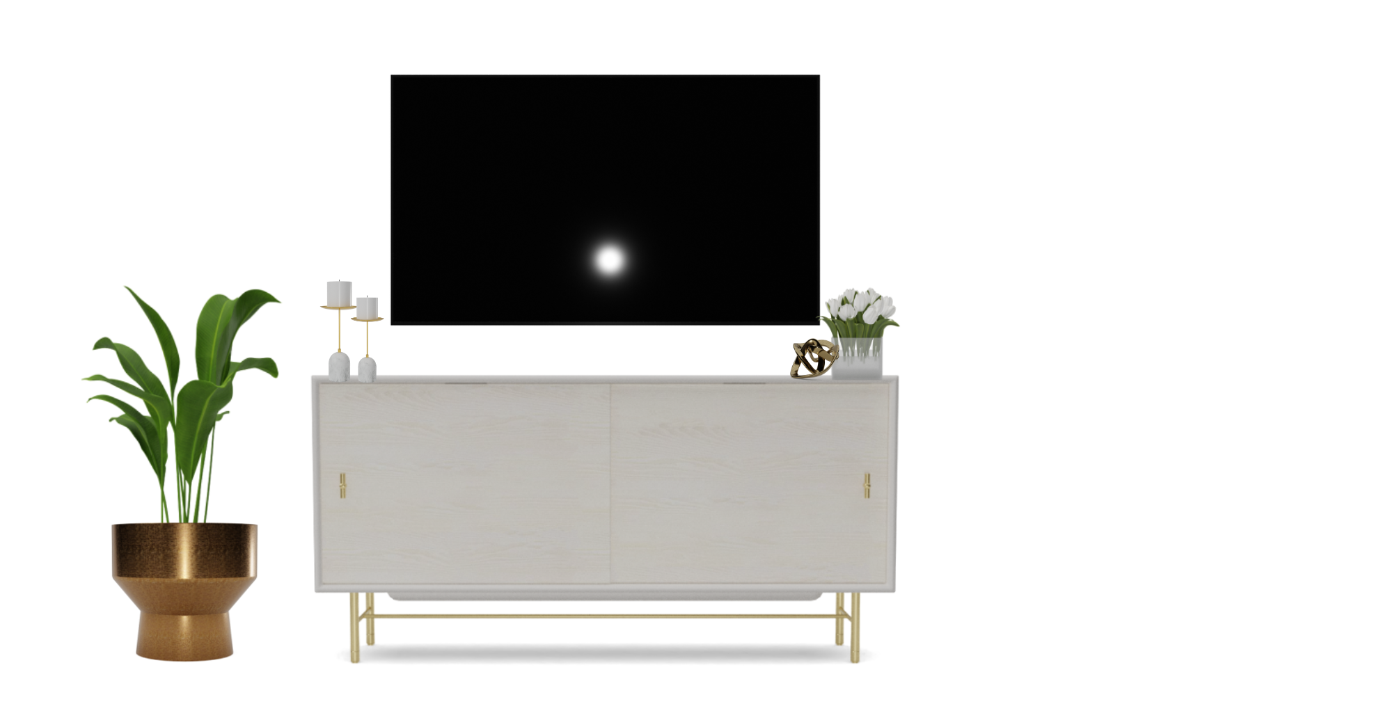 Modern Glam TV Stand Spacejoy